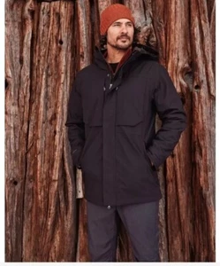 Royal Robins Waterproof Parka Men's Size Medium Switchform Black Convertible - Picture 1 of 13