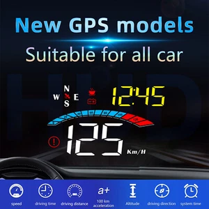 Velocímetro GPS digital para automóvil de 3,8" para encendedor de cigarrillos alarma de advertencia - Imagen 1 de 9