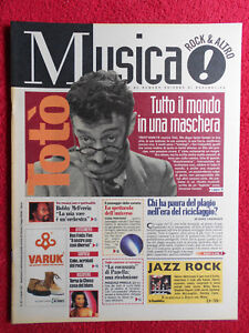 rivista MUSICA! REPUBBLICA 95/1997 Toto' Bobby McFerrin Cake David Crosby No*cd