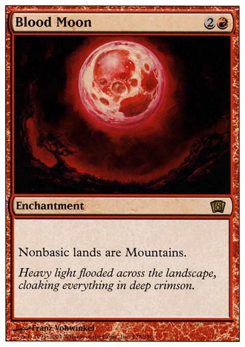[1x] Blood Moon - Foil Played, English Eighth Edition MTG Magic - Image 1 of 1