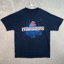 A1 2007 Boston Red Sox World Series Champions T Shirt Adult Large Blue Mens