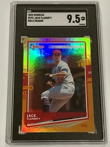 2020 Panini Donruss #192 Jack Flaherty SGC 9.5 Mint+ Holo Orange - Picture 1 of 2