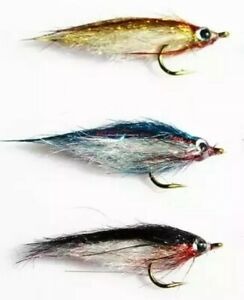 3 small Fry Slow Sinking Perch Salmon Grayling Trout Pike Fly Fishing Flies 