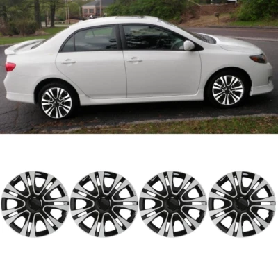 Tampas de cubo de pressão para Toyota Corolla 4 peças 15" tampas de roda ajuste aro de aço pneu R15 - Imagem 1 de 4