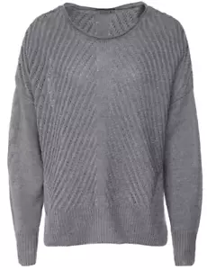 Maglione OSKA in maglia di lino grigio S taglia piccola 0 *VGC* £ 199 - Foto 1 di 5