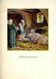 Franziskus -- Die Geburt des heiligen Franziskus - Coloriert - aus 1931 - Picture 1 of 1