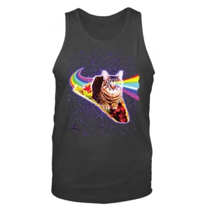 Tanktop Regenbogenaugen Tabby auf Taco Tiere Haustier lustig Witz Humor humorvoll - Bild 1 von 8