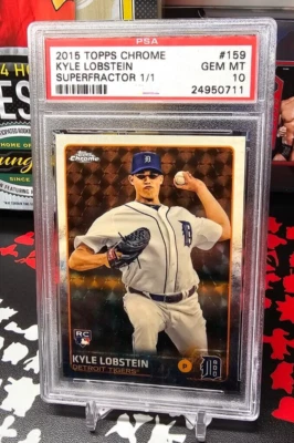 2015 Topps Chrome SUPERFRACTOR 1/1 PSA 10 KYLE LOBSTEIN #159 !!! - Image 1 of 4