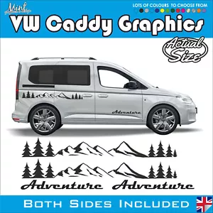 VW CADDY Side Stripes SPORT LINE Decals Stickers Van Graphics FREE P&P 075 - Picture 1 of 4