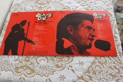 JOHNNY CASH THE MAN THE WORLD HIS MUSIC  DOUBLE ALBUM NM SUN 6499 112 - Image 1 of 4