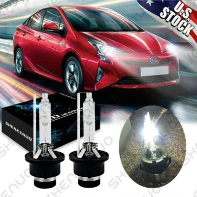 Front Stock HID Headlight Bulbs for Toyota Prius 2004-2005 Low & High Beam Set 2 - Image 1 of 4