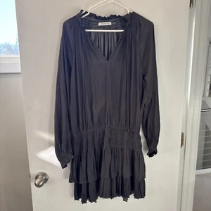 SUPER CUTE! Mustard Seed MED Dress Gray Mini Dress Long Sleeves - Picture 1 of 5
