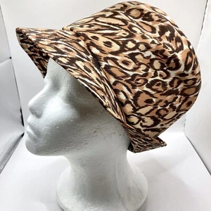 Vintage Leopard Print Bucket Union Made Hat 1960-1970’s Cheetah Animal Print - Picture 1 of 9