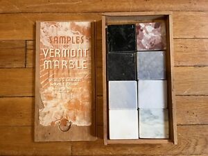 VINTAGE Vermont Marble Company Salesmen Samples & Box