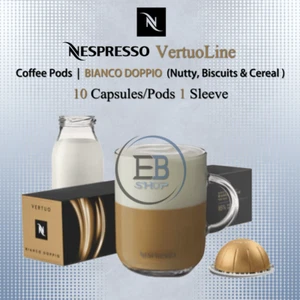Cafeteras NESPRESSO Vertuo Line 10 cápsulas 1 manga BLANCO DOBLE (Nutty) - Imagen 1 de 2