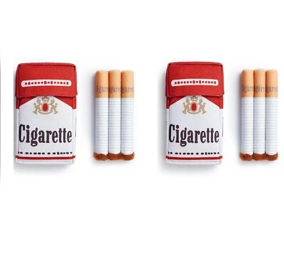 2Pcs Cigarette Dog Toys Funny Squeaky Funny Cool Interactive Plush Dog Toys - Image 1 of 4