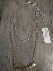 Kenneth Cole Gold & Silver Tone Set of 2 Detachable Necklaces, NWT - Picture 1 of 3
