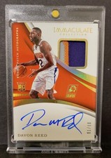 2017-18 Panini Immaculate DAVON REED Rookie RC Patch Auto Gold SSP 01/10! FIRST!