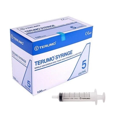 10 x 5ml Terumo Syringes Luer Slip Sterile Ink Pet 6ml - Image 1 of 4