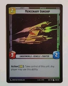 STAR WARS UNLIMITED SHD #256 MERCENARY GUNSHIP UNCOMMON UNIT FOIL PARALLEL - Picture 1 of 2