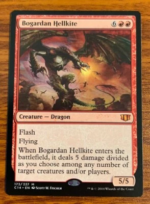 2014 MTG Wizards of the Coast Commander 2014 Bogardan Hellkite #173/337 Used  - Image 1 of 2