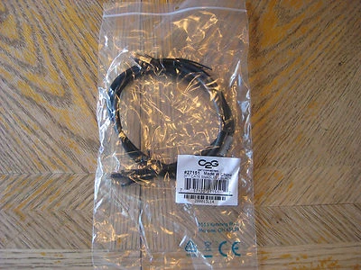 New Cables2Go 27151 3ft CAT 6 550Mhz Snagless Patch Cable - Black - Image 1 of 4