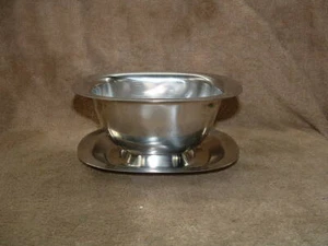 RARE DANISH STAINLESS STEEL ONE PIECE BOWL & TRAY FROM DENMARK - Picture 1 of 2