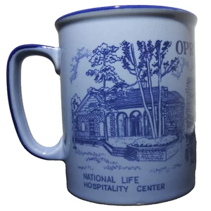 Vintage Opryland USA Nashville Tennessee Souvenir Kaffeebecher Retro blau 3 Szenen - Bild 1 von 10