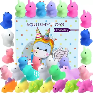 30 Pcs Squishies Mochi Toys, Mini Kawaii Squishy Dinosaur Animals Squeeze Stress - Picture 1 of 16