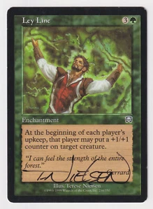 Signed Ley Line MP Mercadian Masques Artist Terese Nielsen 1999 WOTC MTG Magic! - Picture 1 of 2
