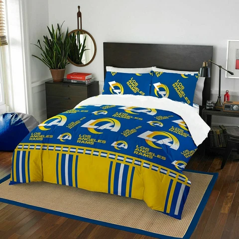 Los Angeles Rams 3PCS Duvet Cover Pillowcases Duvet Cover  Bedding Set US Size Cover