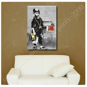 Boy With Dance Mat by Banksy | Poster or Wall Sticker Decal | Wall art decor - Picture 1 of 18