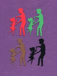 HAPPY FATHERS DAY # 3 GIRL AND FATHER die cuts scrapbook cards - Imagen 1 de 1
