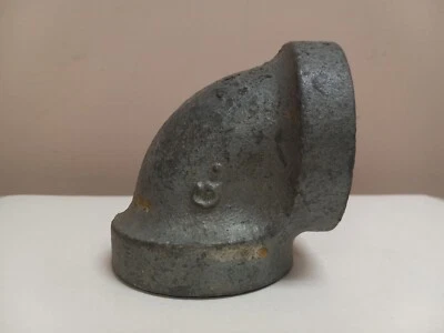 2" NPT 90-degree Elbow Pipe Fitting Short Turn Galv Cast Iron Drainage USA - Image 1 of 4