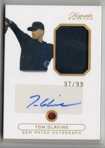2024 Keepsake Sports Edition Tom Glavine JERSEY / GEMSTONE RELIC AUTO 97/99 HOF - Picture 1 of 1