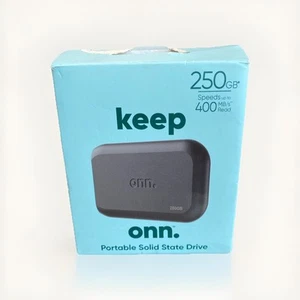 Keep Onn 250GB Portable Solid State Drive SSD - Cable Not Included - Afbeelding 1 van 1