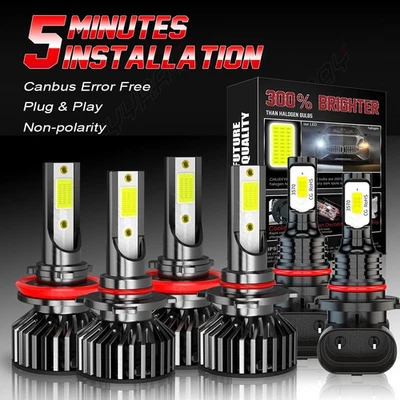 Faróis de LED lâmpadas de neblina 6000K para Dodge RAM 1500 2500 3500 2013 2014 2015 - Imagem 1 de 4