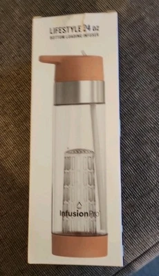 Infusion Pro Lifestyle 24 oz Bottom Loading Infuser Bottle-NEW In Open Box Coral - Image 1 of 4