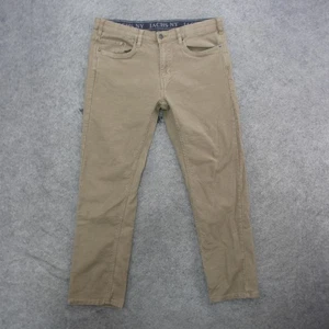 JACHS NY Pantalone Uomo 34x30 Marrone Cachi Marrone Elasticizzato Slim Fit Chino Jeans Casual - Foto 1 di 12