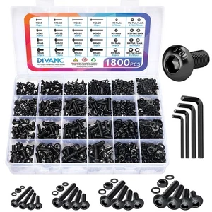 1800PCS Metrisches Schraubensortiment, Metrisches Schraubensortiment Kit M2 M3 M4 M5 Machi... - Bild 1 von 9