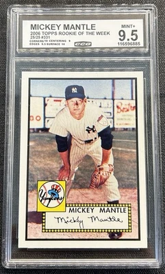 2006 Topps Rookie of the Week Mickey Mantle #25 Graded CCG 9.5 Mint+ - Image 1 of 2