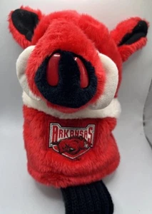 University Of Arkansas Razorbacks Hogs Plush Mascot Golf Club Cover SEC VNTG Red - Picture 1 of 8