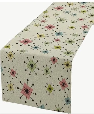 MCM Table Runner Atomic Starburst 13 x 48 New - Image 1 of 4