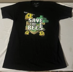 Minecraft Save The Bees Men's Large Black T-Shirt Nice! - Picture 1 of 5