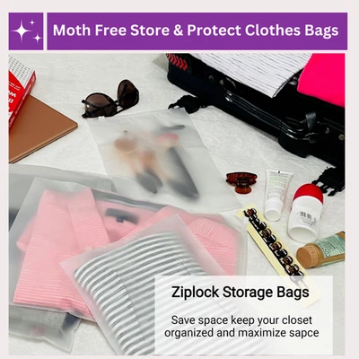 Custom Size Moth Free Store & Protect Clothes Bags Ziplock Bags - Image 1 of 4