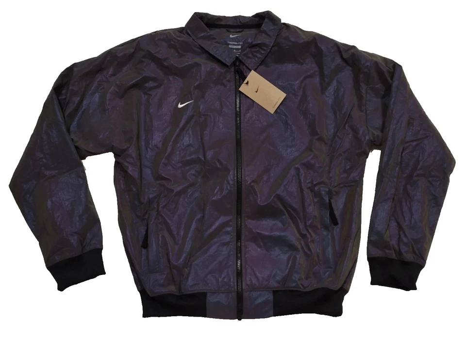 Nike Soccer Jacket Therma-FIT Reflective FZ0499-010 Mens Size L