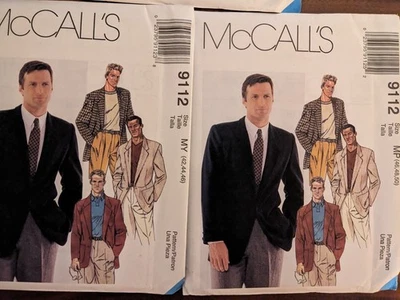 Vintage McCalls 9112 Business Professional Men's Jacket Size 42-56 UNCUT FF - Image 1 of 4