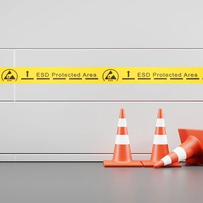  Adhesive Safety Warning Tape Caution Roll Static Sensitive Decals - image 1 of 4