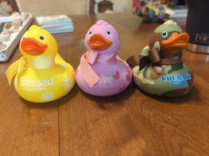 Family Christian Stores Blessed, Love, And Courage Ducks With Bible Verses - Picture 1 of 13