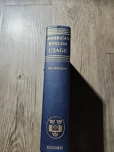 Dictionary of American  English usage Nicholson 1957 based on Fowler vg hb in dj - Picture 1 of 10